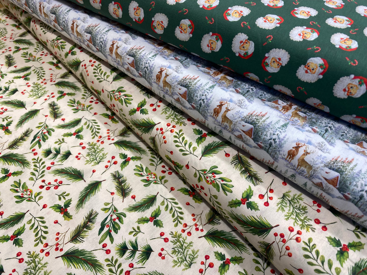 CHRISTMAS 100% COTTON - 60" WIDE  The Dressmaker Fabrics