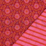 DOUBLE SIDED QUILTED COTTON - PINK/ORANGE