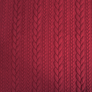 CABLE KNIT - DARK RED STRETCH KNITTED 75% POLY 22% RAYON 3% SPANDEX 150cm WIDE 320 GRM