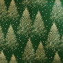 CONTEMPORARY SNOWY CHRISTMAS TREES COTTON POPLIN  100% COTTON 150cm WIDE