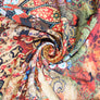 MOROCCAN COLLAGE RUST 100% VISCOSE 150cm WIDE