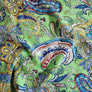 PRETTY IN PAISLEY - GREEN VISCOSE 100% VISCOSE 145cm WIDE