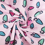 BRUSHED SWEATSHIRT FABRIC - STRAWBERRY DOODLE