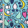 BRUSHED SWEATSHIRT FABRIC - FRUITY DOODLE
