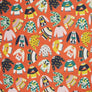 CHRISMAS JUMPERS ORANGE 100% COTTON 150cm WIDE