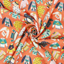 CHRISMAS JUMPERS ORANGE 100% COTTON 150cm WIDE