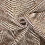 HERRINGBONE WOOL BLEND - BROWN & CREAM 20% WOOL 80% POLY 150cm WIDE 380 GSM