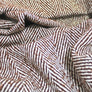 HERRINGBONE WOOL BLEND - BROWN & CREAM 20% WOOL 80% POLY 150cm WIDE 380 GSM