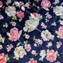 FLORAL CRUSHED VELVET STRETCH KNIT - NAVY