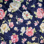 FLORAL CRUSHED VELVET STRETCH KNIT - NAVY