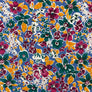 SUMMER BLOOM BRIGHT MULTI COLOUR 100% COTTON 150cm WIDE