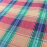 COTTON CHECK GREEN 99% COTTON, 1% LUREX 145cm WIDE
