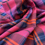 COTTON CHECK PINK 99% COTTON, 1% LUREX 145cm WIDE