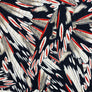 JOHN KALDOR, FERNANDO 4144 VISCOSE CHALLIS BLACK & RED 100% VISCOSE 150cm WIDE