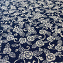 JAPANESE KASURI COTTON FLORAL SEVENBERRY NARA HOMESPUN INDIGOS 100% COTTON 110cm WIDE