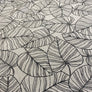 FINE LINES - LEAVES - LINEN LOOK