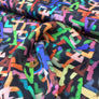 THE DRESSMAKER FABRICS 
DESIGNER DEADSTOCK 
VISCOSE SATIN MULTI COLOUR 
DRESSMAKING 
SUMMER FABRIC
