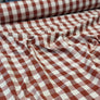 GINGHAM CHECK - RUST - PREMIUM INDIAN HEAVY COTTON