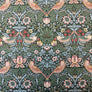 WILLIAM MORRIS STRAWBERRY THIEF DIGITAL PRINTED VELVET. FOREST GREEN. THE DRESSMAKER FABRICS. UPHOLSTRY CURTAINS FURNISHINGS