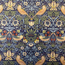 WILLIAM MORRIS STRAWBERRY THIEF DIGITAL PRINTED VELVET. BLACK. THE DRESSMAKER FABRICS. UPHOLSTRY CURTAINS FURNISHINGS