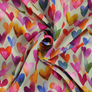 LOVE HEARTS VISCOSE CHALLIS