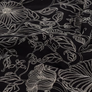 EMBROIDERED COTTON LAWN - BLACK & WHITE FLORAL