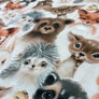 WATER COLOUR BABY ANIMALS 100% COTTON