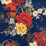 JOHN KALDOR, FERNANDO 5189 VISCOSE CHALLIS NAVY 100% VISCOSE 150cm WIDE