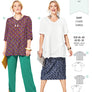 BURDA SEWING PATTERN 6307 - WOMENS ASYMMETRIC TOP