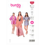 Burda Style Pattern 5995 Misses' Jacket The classic kimono-style jacket has long been a fashion statement and affords so many styling options. With this style in different hem lengths and sleeve lengths, everyone can find their favourite.Sewing skill: Very Easy.