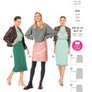 Slim pull-on skirts in three lengths, Elasticated waistband and hem finish options. Designed for woven fabrics. Good for novice sewers. Easy to sew.