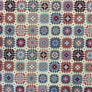 CROCHET GRANNY SQUARES NEW WORLD TAPESTRY 80% COTTON 20% POLY 140cm WIDE