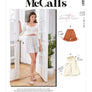 McCall's Sewing Pattern M8221 Misses' Shorts Product Description: Learn-to-sew Misses’ elasticated-waist shorts. View A: ruffle hem. View B: wide hem. View C: thigh length.