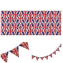 LINEN LOOK PANAMA - UNION JACK BUNTING PANEL - JUBILEE