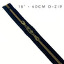 0-ZIP DOUBLE SLIDER - 16"/40cm - 4 COLOUR WAYS