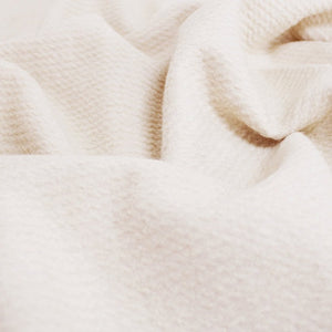 TEXTURED WOOL BLEND - CREAM 35% BOILED WOOL 65% POLY  150cm WIDE 380 GSM 