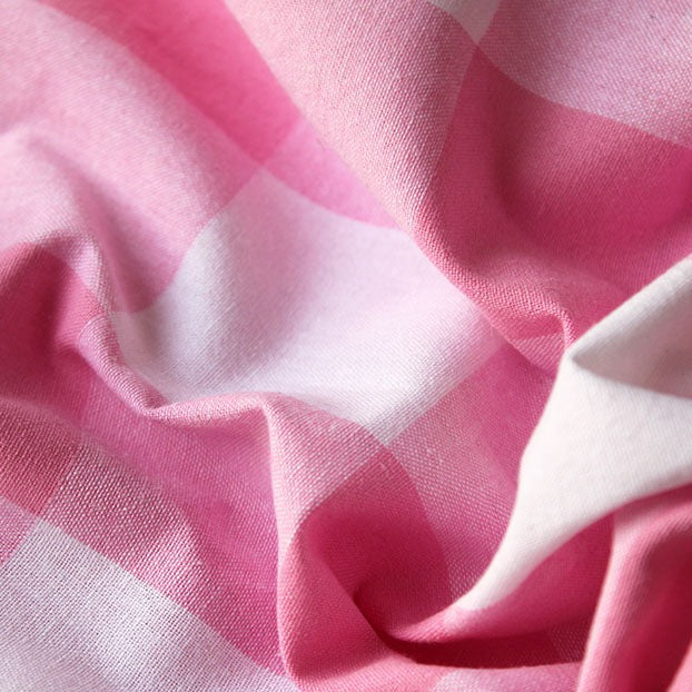 2" GINGHAM - 100% COTTON  - PINK THE DRESSMAKER FABRICS DEADSTOCK  ECO  DRESSMAKING