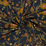 STOF OF DENMARK - 
MIDNIGHT BLOOM 
AVALANA VISCOSE JERSEY 
ABSTRACT DESIGN BURNT ORANGE 
STRETCH KNITTED FABRICS 
THE DRESSMAKER FABRICS 