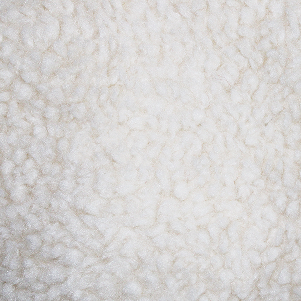 SHERPA BOUCLE  CREAM KNITTED  50% POLY - 50% ACRYLIC 155cm WIDE 245 GSM