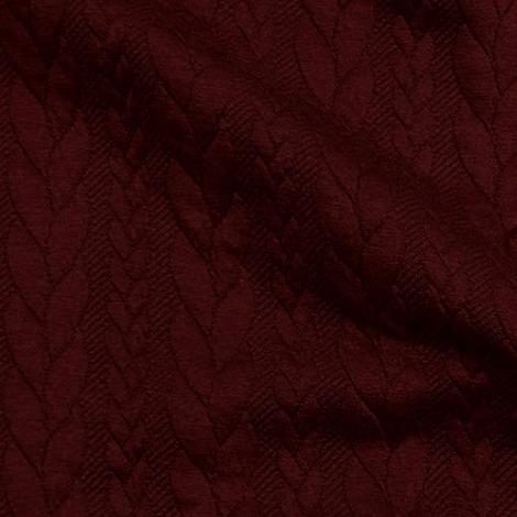 CABLE KNIT - DARK RED 
STRETCH 
KNITTED
THE DRESSMAKER FABRICS WINTER WARMER FABRIC