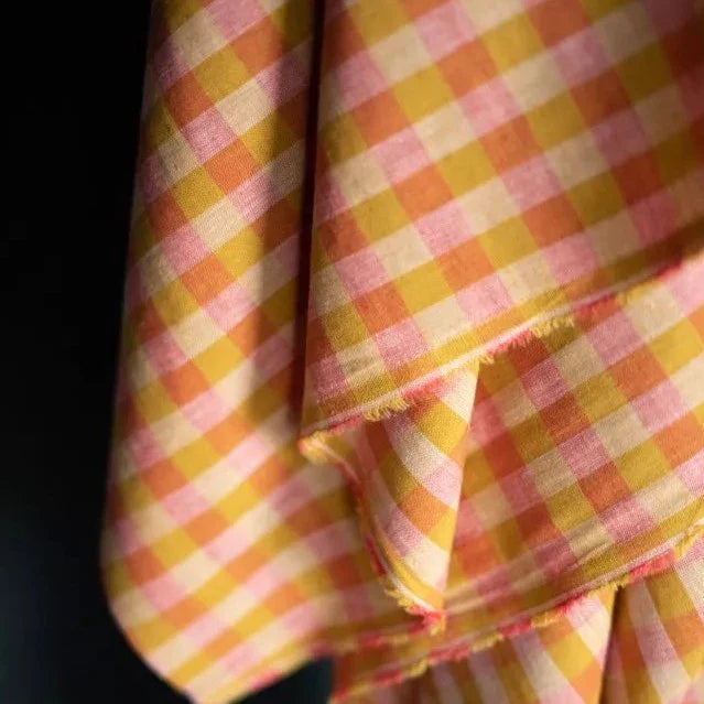 THE DRESSMAKER FABRICS  MERCHANT & MILLS RHUBARB & CUSTARD  COTTON LINEN 