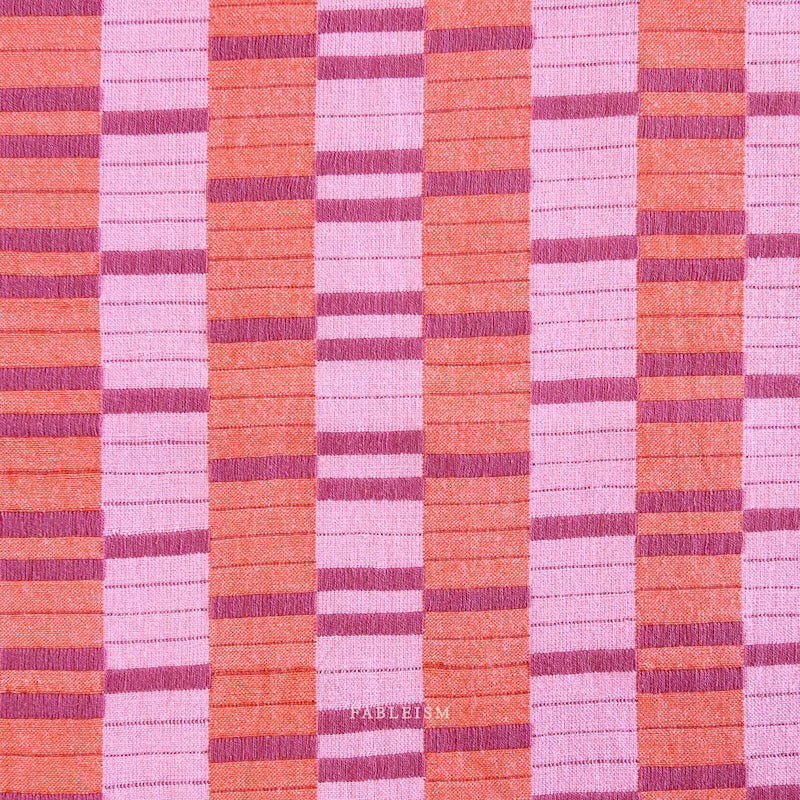 BERRY SOUTHWEST STRIPE FROM LUCKY LOOM BY FABLEISM
FABLEISM
THE DRESSMAKER FABRICS 
QUILTING PATCHWORK
COTTON DIGITAL PRINT 
DRESSMAKING 