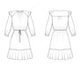THE DAVENPORT DRESS PATTERN BY THE FRIDAY PATTERN CO - SIZE XS - 7X