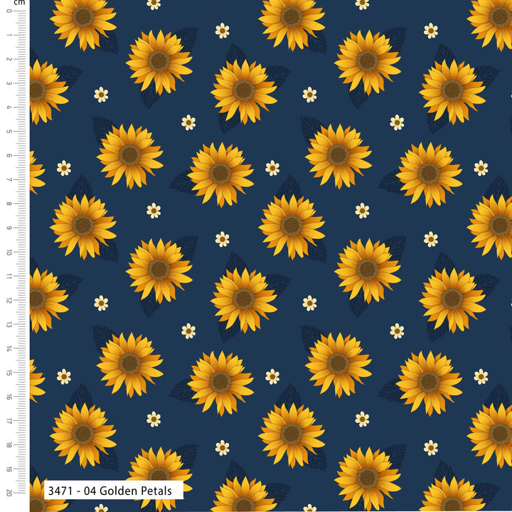 GOLDEN SUNFLOWERS 
THE DRESSMAKER FABRICS 
100% QUILTERS COTTON
QUILTING 