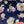 FLORAL CRUSHED VELVET STRETCH KNIT - NAVY