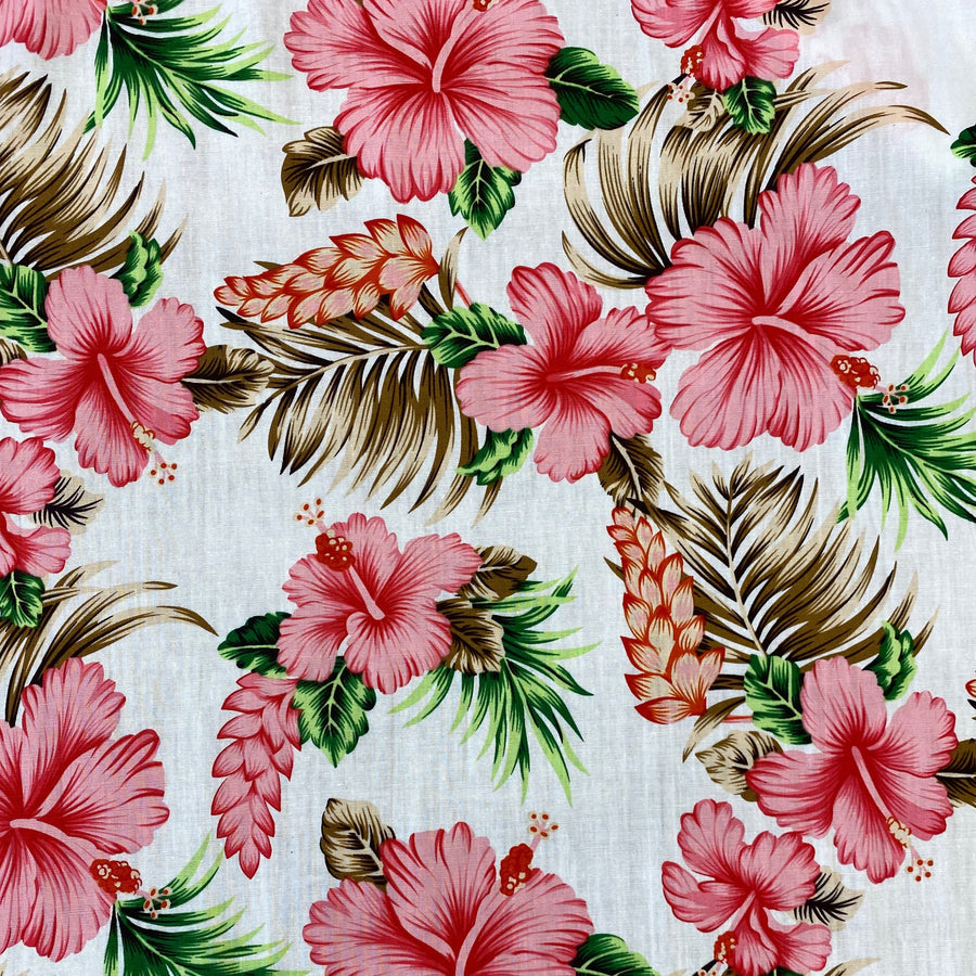 ALOHA HIBISCUS  100% COTTON 150cm WIDE