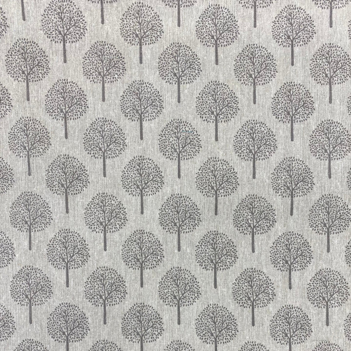 MULBERRY TREE DESIGN  TAUPE ON NATURAL  LINEN LOOK  50% COTTON 50% POLY 150m WIDE