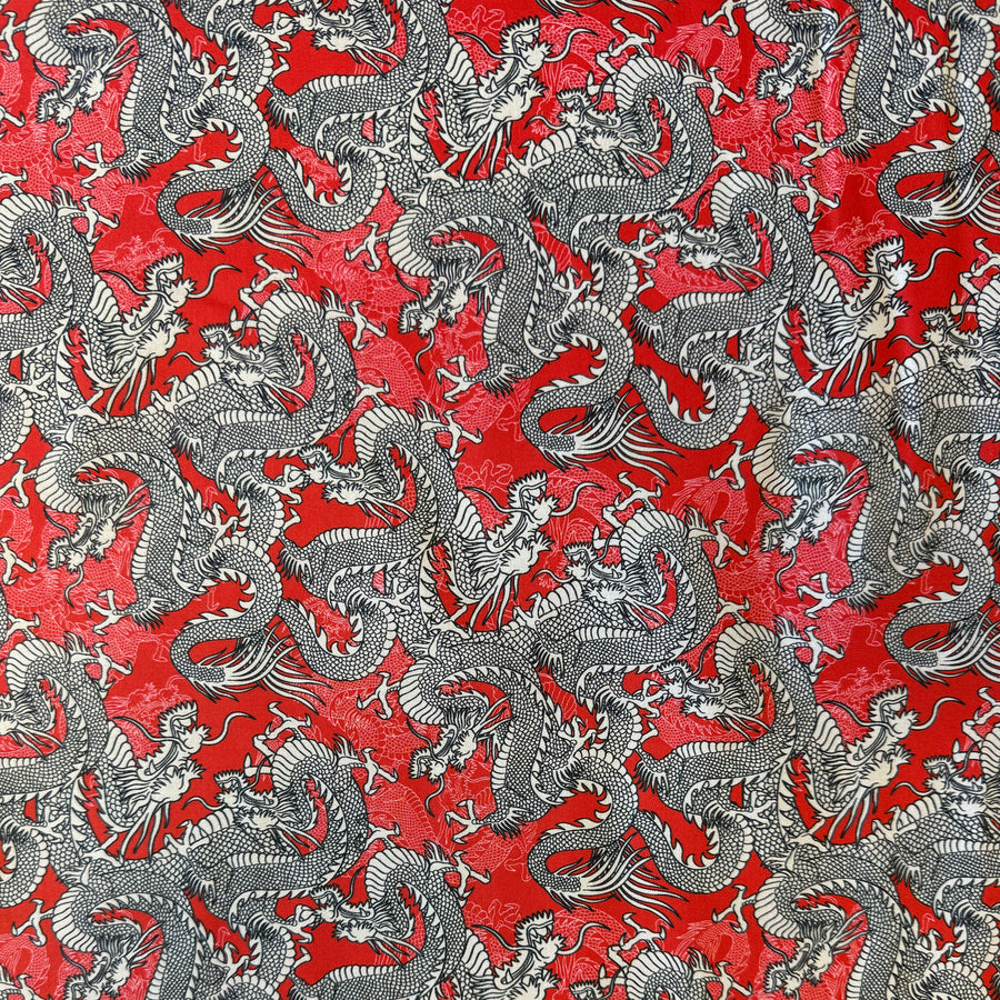 KIMONOS & KOI  PAINBRUSH STUDIO  THE DRESSMAKER FABRICS  JAPANESE FABRIC  100% QUILTERS COTTON QUILTING  CHERRY BLOSSOM  DRAGONS 