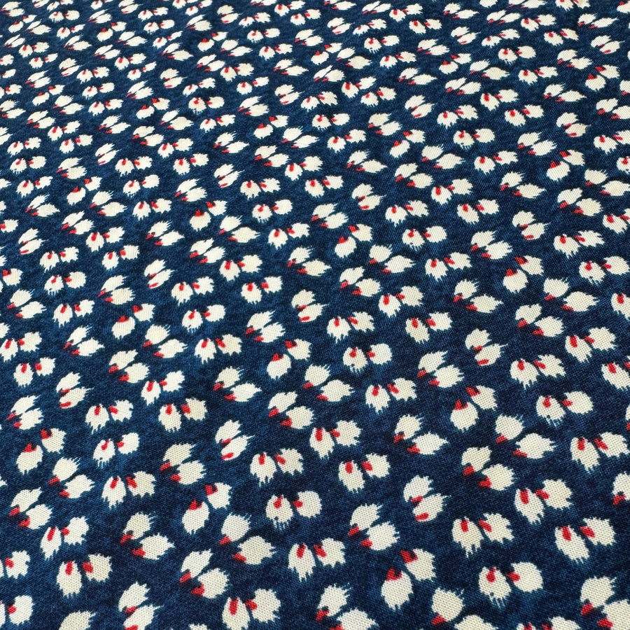 DITSY PETALS - NAVY VISCOSE  THE DRESSMAKER FABRICS 