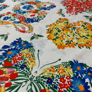 FLORAL FLOWER GARDEN  FRENCH CHIC  COTTON  THE DRESSMAKER FABRICS  SUMMER FABRIC  DRESSMAKING 